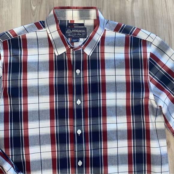 2/$25 NWOT American Rags Mens Plaid Shirt Size Small - Picture 3 of 8